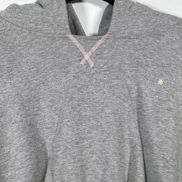 For Love & Lemons Gray Cropped Hoodie Sweatshirt & Joggers XL Set New VS FLL NWT - Picture 5 of 15